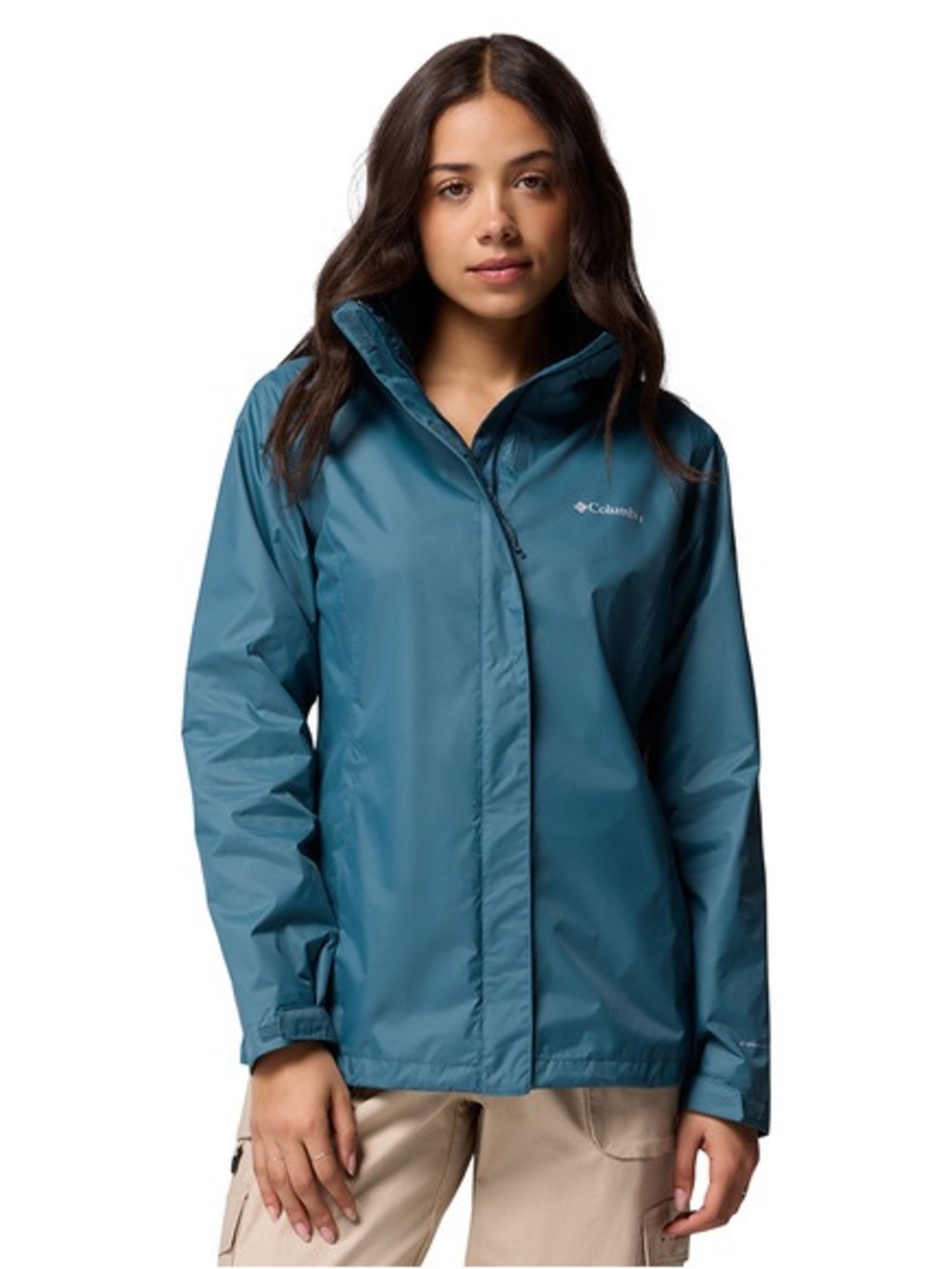 Columbia Omni-tech Women's Teal Arcadia II Rain Jacket, size XS